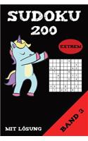 Sudoku 200 Extrem Mit Lösung Band 3: Puzzle Rätsel Heft, 9x9, 2 Rätsel pro Seite