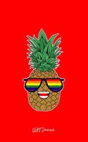 LGBT Journal: Dot Grid Journal - Pineapple Rainbow Sunglasses Funny LGBT Gay Lesbian Gift - Red Dotted Diary, Planner, Gratitude, Writing, Travel, Goal, Bullet No