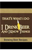 Brewing Beer Recipes: 6 x 9 Beer Brewing Logbook and Recipe Journal