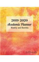2019-2020 Academic Planner Weekly and Monthly Red Butterfly