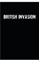 British Invasion: Blank Lined Notebook Journal With Black Background - Nice Gift Idea