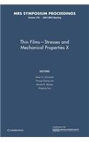 Thin Films Stresses and Mechanical Properties X: Volume 795