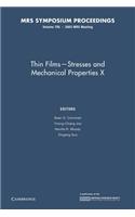 Thin Films Stresses and Mechanical Properties X: Volume 795