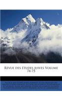 Revue des études juives Volume 74-75