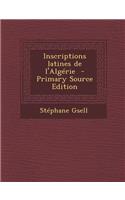 Inscriptions Latines de L'Algerie