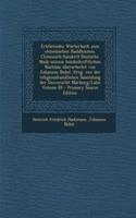 Erklarendes Worterbuch Zum Chinesischen Buddhismus. Chinesisch-Sanskrit-Deutsche. Nach Seinem Handschriftlichen Nachlass Uberarbeitet Von Johannes Nobel. Hrsg. Von Der Religionskundlichen Sammlung Der Universitat Marburg/Lahn Volume 03 - Primary So: (German)