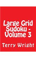 Large Grid Sudoku - Volume 3: Fun, Large Print Sudoku Puzzles(English)