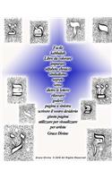 Facile kabbalah Libro da colorare imparare alfabeto ebraico simbolismo segreto senso dietro le lettere rilassare godere pagina a sinistra scrivere il vostro desiderio giusta pagina utilizzare per visualizzare per artista Grace Divine