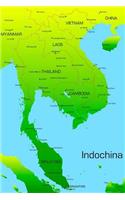 Map of Indochina Journal: 150 Page Lined Notebook/Diary: 150 Page Lined Notebook/Diary