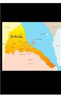 Map of Eritrea Journal: 150 Page Lined Notebook/Diary: (English)