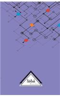 Notebook Journal Dot-Grid, Graph, Lined, No lined: Digital Technology Science Modern Geometric Abstract Line Purple: Small Pocket Notebook Journal Diary, 120 pages, 5.5" x 8.5"(Blank Notebook Journal)