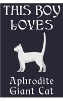 This Boy Loves Aphrodite Giant Cat Notebook