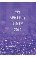 My sparkly 2020 diary - 2020 diary week to view - Monthly and weekly to do - Week by week journal/planner approx A5 size - 150 pages (purple glitter cover)