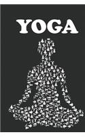 Yoga Notebook: Namaste Yoga Figur Notebook or Journal (6 x 9 inches) cream paper with 120 pages