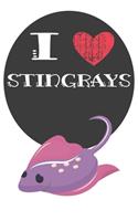 I Heart Stingrays: A Cute Stingray Lovers Journal / Notebook / Diary Perfect for Birthday Present or Christmas Gift Great for kids, Teens or Students(6x9 - 110 Blank L