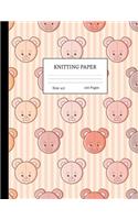 Knitting Paper: Graph Notebook and Journal for Patterns - 4:5 Ratio - 100 pages - Letter Format 8.5"x11" - Cover Design Code 00042