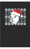 Ugly Christmas Pig: Graph Paper Notebook (6" x 9" - 120 pages) Christmas Themed Notebook for Daily Journal, Diary, and Gift