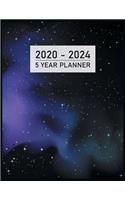 Five Year Planner: 2020-2024 Weekly Monthly Calendar I Astrological Art Binding I 5 Years Appointments, Family Events, Log Book Business I Agenda & Schedule I Motivati