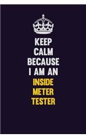 Keep calm Because I Am An Inside Meter Tester: Motivational and inspirational career blank lined gift notebook with matte finish