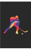 Tie Dye Hockey Notebook - Sports Gift for Hockey Player - Hockey Journal - Hockey Diary