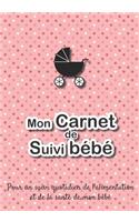 Mon carnet de suivi Bébé: Journal de bord, cahier de suivi maternel, pour bébé, nouveau né, nourrisson, suivi de l'alimentation et la santé du bébé - 185 pages, 17,8 x 25,4cm