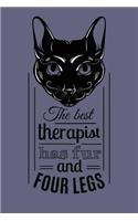 The Best Therapist Has Fur and Four Legs: Blank Page Pet Activity Log Book Track Wellness Health Activities Veterinarian Visit - Remembrance Workbook - Notebook Composition Book - Small (6 X