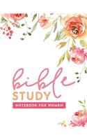 Christian Bible Study Notebook for Women to Write In: Pink Floral Prayer Journal, Scripture Notebook for Women, 120-Page, 8.5 x 11 in (21.59 x 27.94 cm)