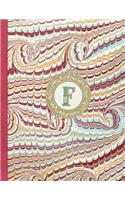 Monogrammed Planner 2019 Personalized Initial Letter F: 12 Months Week to two-page monogram Diary 140 pages 8.5 x 11 with Contacts - Password - Birthday lists