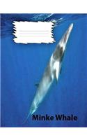 Minke Whale College Ruled Line Paper Composition Book: Whale fans, college notebooks, Middle School students, Adult journals, teen journals