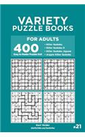 Variety Puzzle Books for Adults - 400 Easy to Master Puzzles 9x9