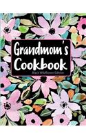 Grandmom's Cookbook Black Wildflower Edition