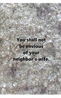 Religious Journal 9th Commandment Modern Stone