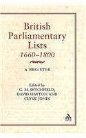 British Parliamentary Lists, 1660-1880