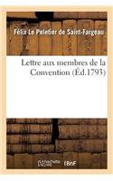 Lettre Aux Membres de la Convention