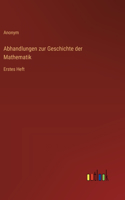 Abhandlungen zur Geschichte der Mathematik