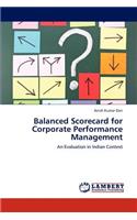 Balanced Scorecard for Corporate Performance Management