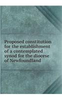 Proposed constitution for the establishment of a contemplated synod for the diocese of Newfoundland