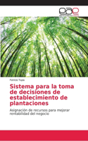 Sistema para la toma de decisiones de establecimiento de plantaciones