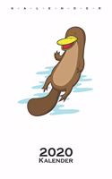 winkendes Schnabeltier Kalender 2020: Jahreskalender für Tierfreunde und Fans des eierlegenden Säugetiers aus Australien