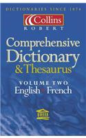 Collins Robert Comprehensive Dictionary & Thesauruvol. 2, English-French