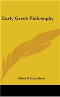 Early Greek Philosophy