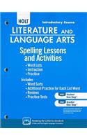 Holt Literature and Language Arts: Spelling Lessons and Activities Grade 6