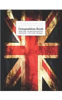 British Flag - Grunge Distressed Print Wide Rule