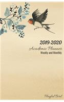 2019-2020 Academic Planner Weekly and Monthly Playful Bird