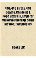 440: 440 Births, 440 Deaths, Childeric I, Pope Sixtus III, Emperor Wu of Southern Qi, Saint Mesrob, Pamprepius(English)