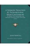A Sermon Preached At Patrixbourne, Near Canterbury