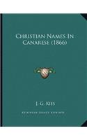 Christian Names In Canarese (1866)