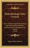 Hydrotheologie Oder Versuch