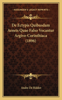 De Ectypis Quibusdam Aeneis Quae Falso Vocantur Argivo-Corinthiaca (1896)