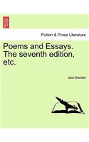 Poems and Essays. the Seventh Edition, Etc.
